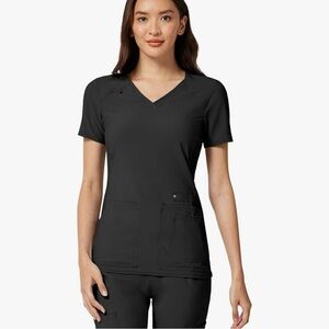 Cherokee Black V-Neck Short Sleeve Scrub Top size M